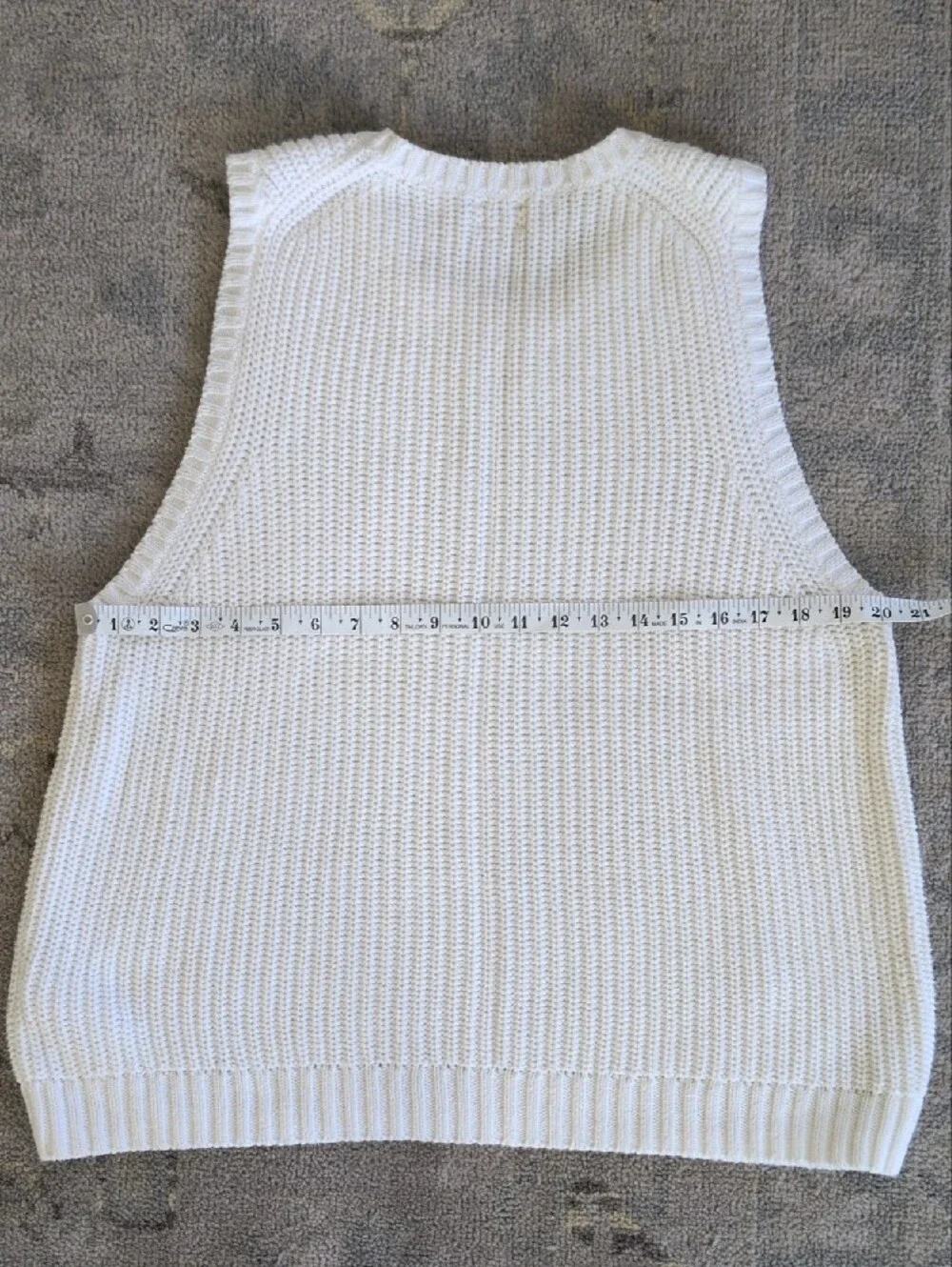 J. Crew Cream Knit Sleeveless Sweater Vest